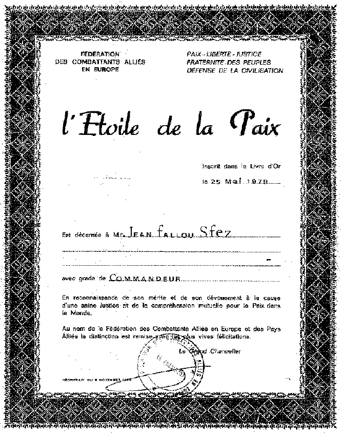 Genealogie de la Trilogie : Jean Sfez (2)