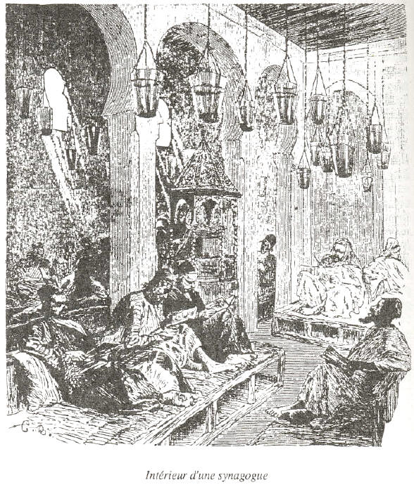 Interieur d’une synagogue en Tunisie