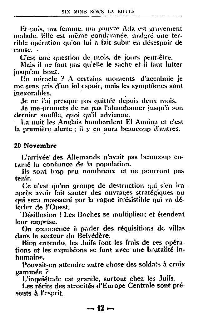 Six mois sous la botte, page 12, par Paul Ghez