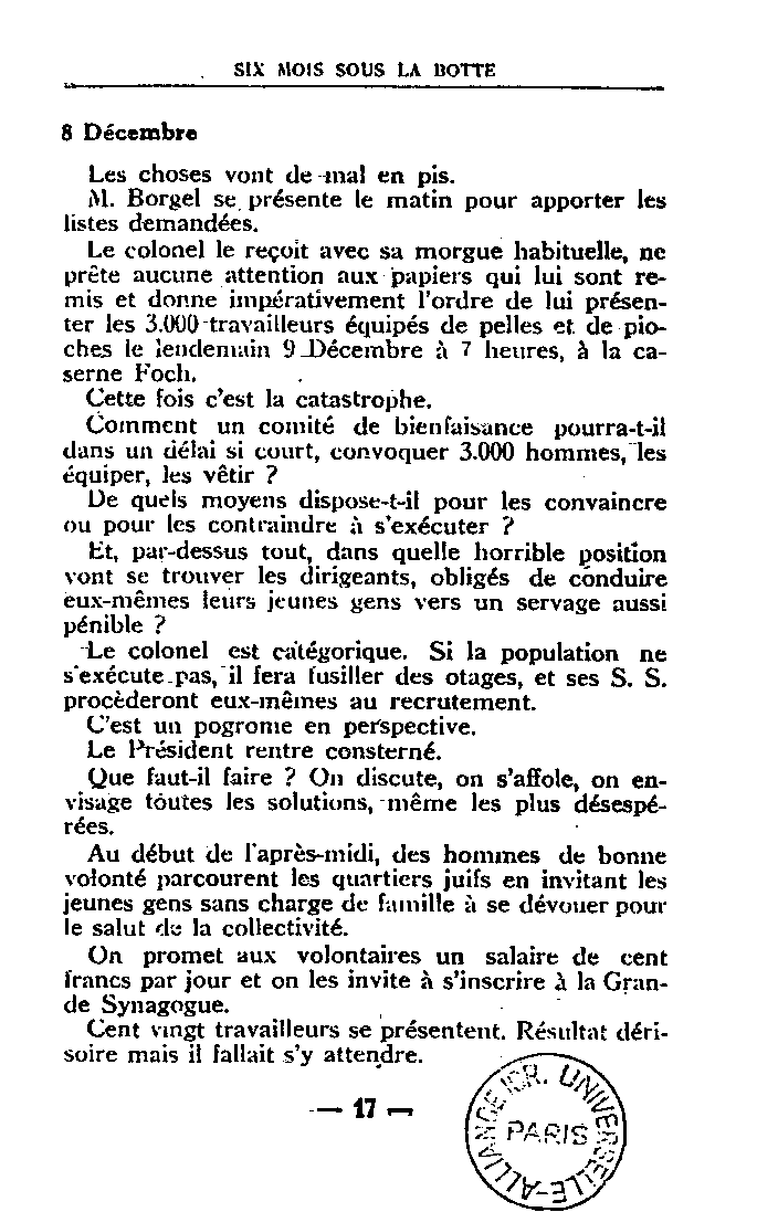 Six mois sous la botte, page 17-18, par Paul Ghez