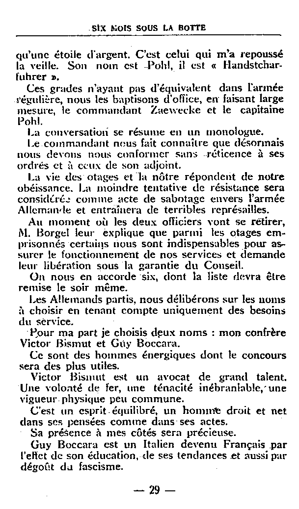 Six mois sous la botte, page 29-30, par Paul Ghez