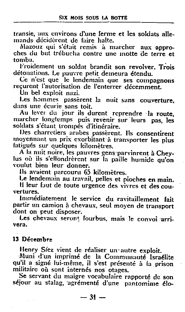 Six mois sous la botte, page 31-32, par Paul Ghez