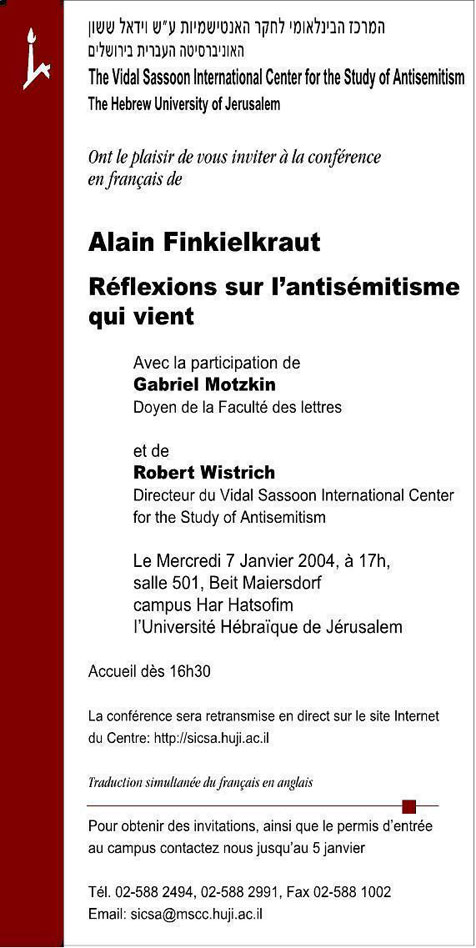 Commentaires de Janvier 2004 : Archive jusqu'au 07/janvier/2004 Commentaires de Janvier 2004 : Archive jusqu’au 07/janvier/2004