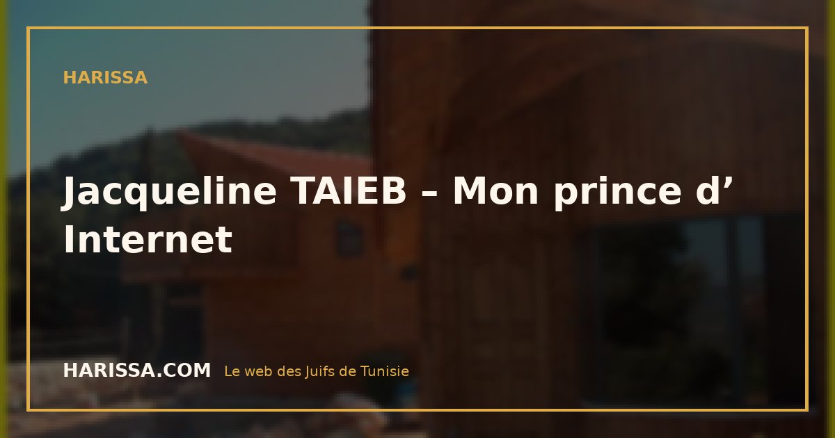 Jacqueline TAIEB –  Mon prince d’ Internet