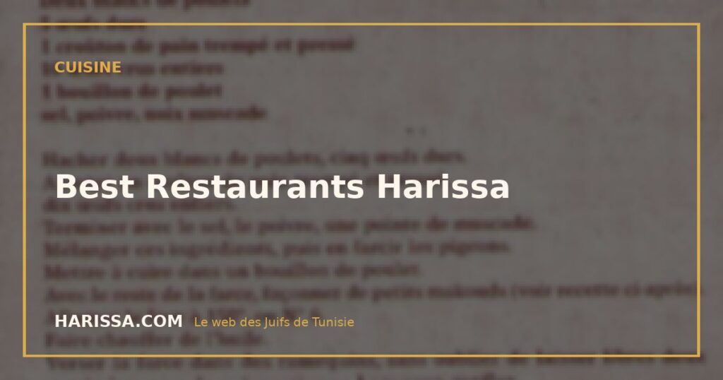 Best Restaurants Harissa