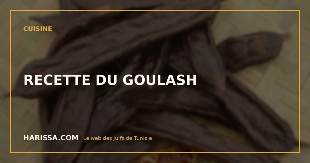 RECETTE DU GOULASH