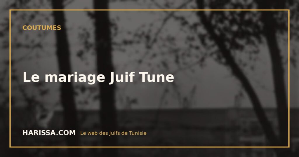 Le mariage Juif Tune