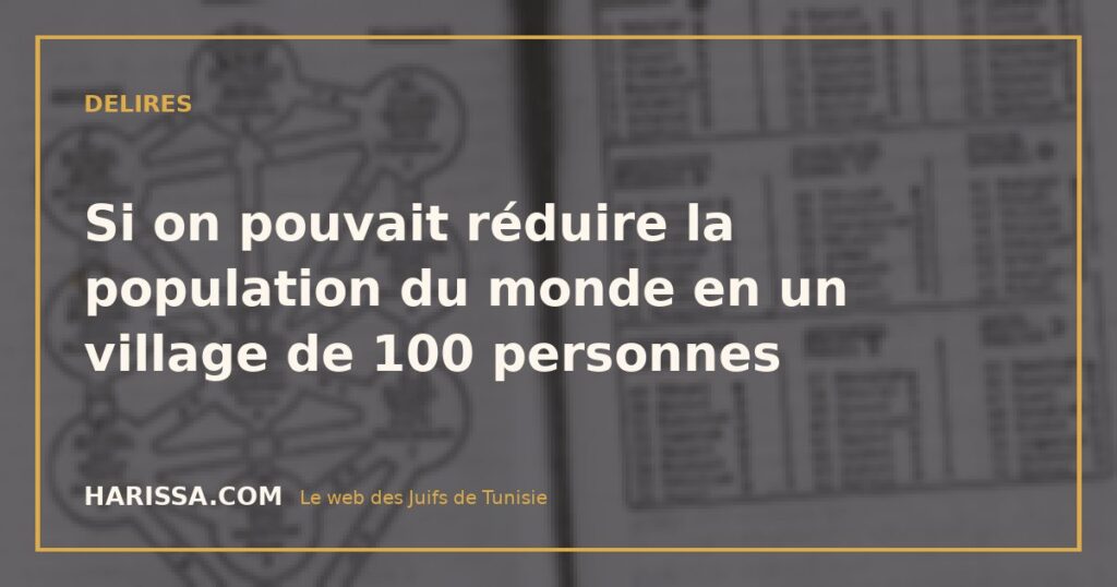 Si on pouvait réduire la population du monde en un village de 100 personnes