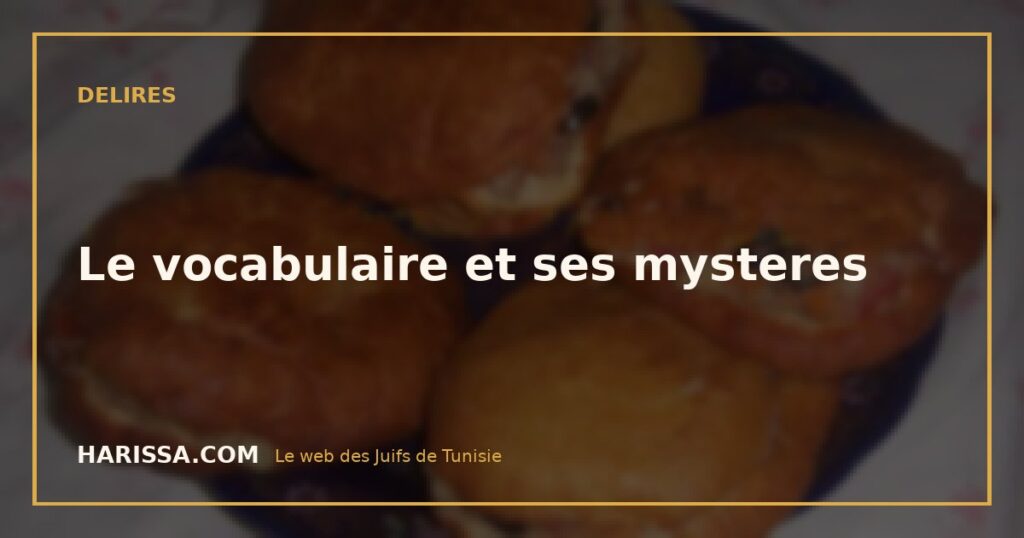 Le vocabulaire et ses mysteres