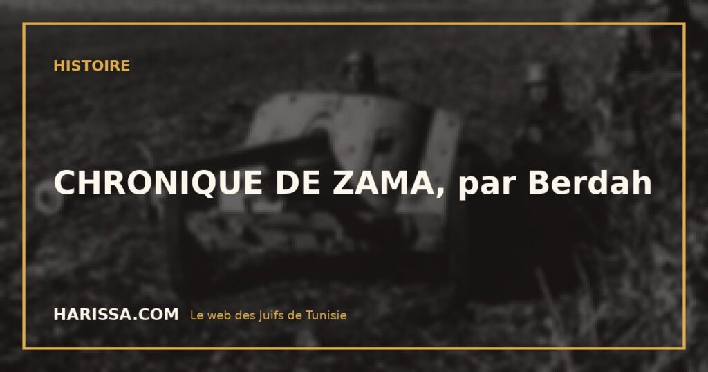 CHRONIQUE DE ZAMA, par Berdah