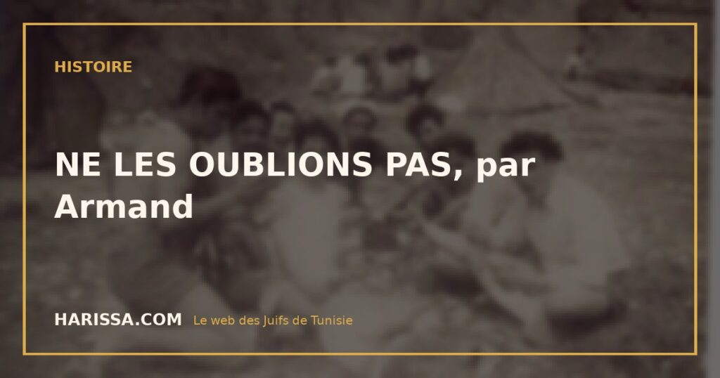 NE LES OUBLIONS PAS, par Armand