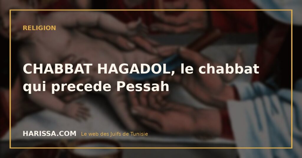 CHABBAT HAGADOL, le chabbat qui precede Pessah