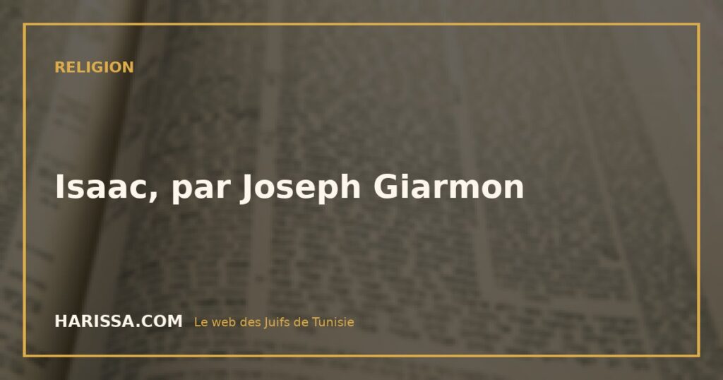 Isaac, par Joseph Giarmon