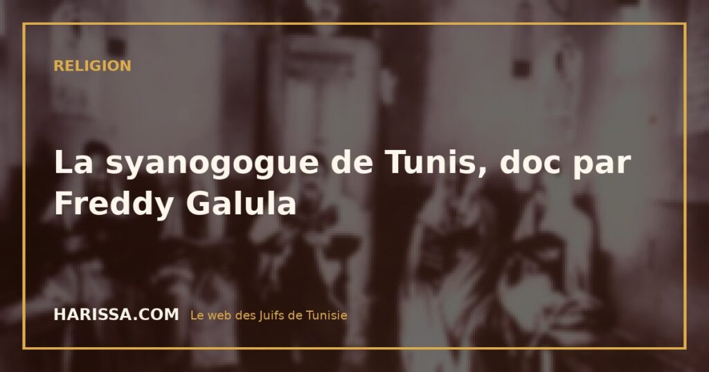 La syanogogue de Tunis, doc par Freddy Galula