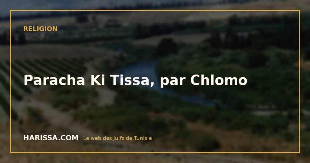 Paracha Ki Tissa, par Chlomo
