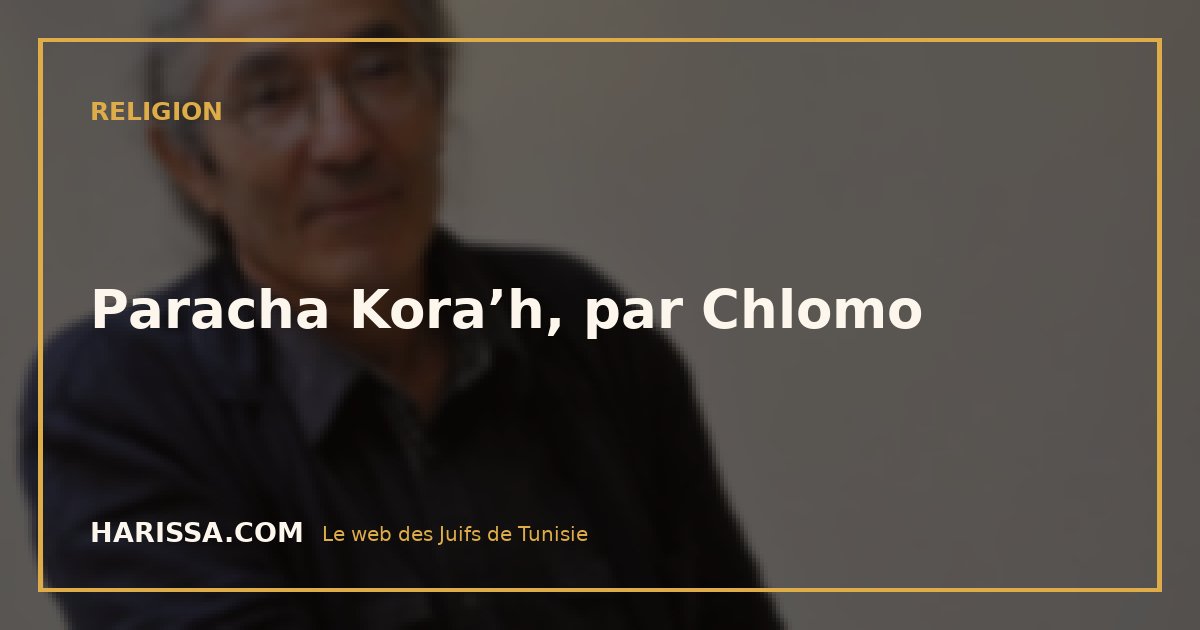Paracha Kora’h, par Chlomo