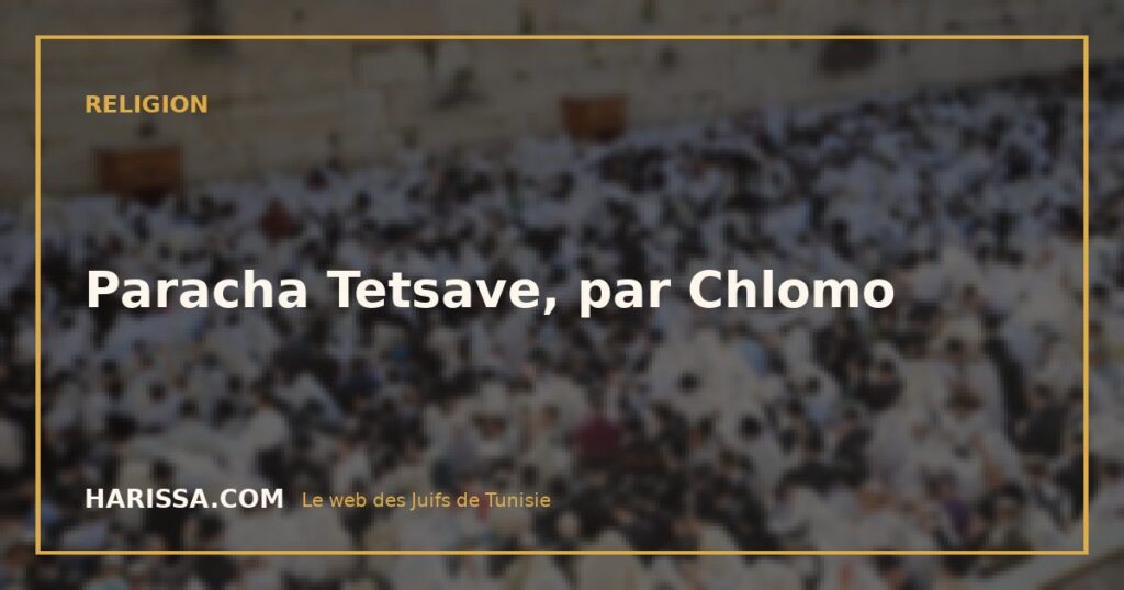 Paracha Tetsave, par Chlomo