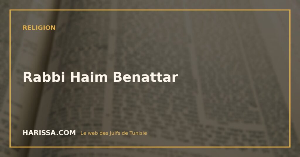 Rabbi Haim Benattar