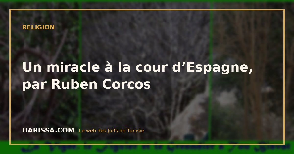 Un miracle à la cour d’Espagne, par Ruben Corcos