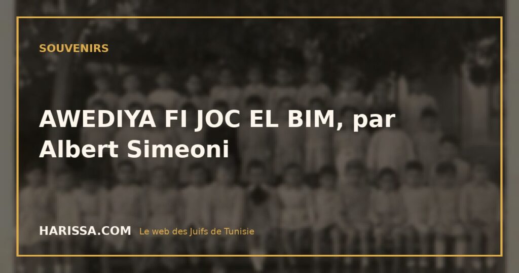 AWEDIYA FI JOC EL BIM, par Albert Simeoni