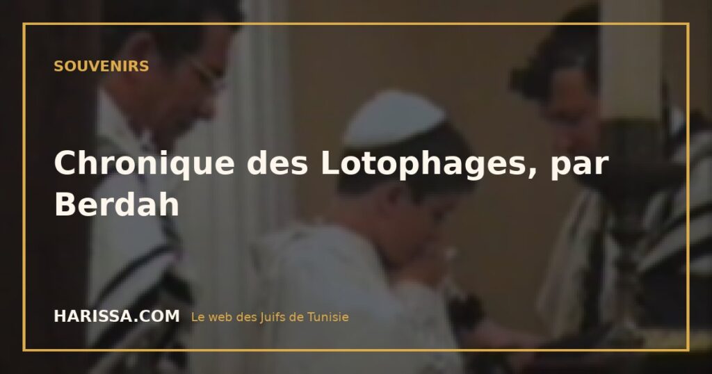 Chronique des Lotophages, par Berdah