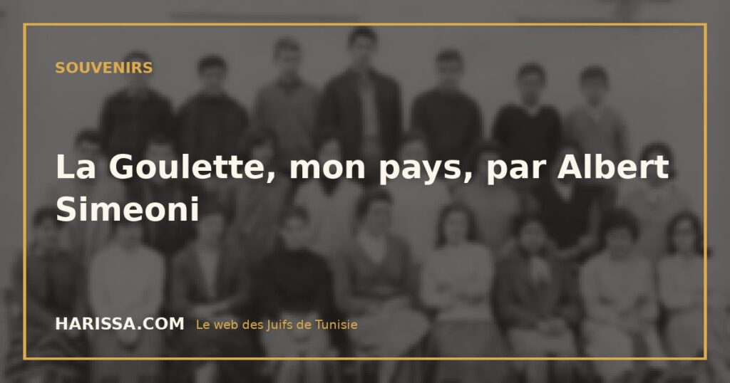 La Goulette, mon pays, par Albert Simeoni