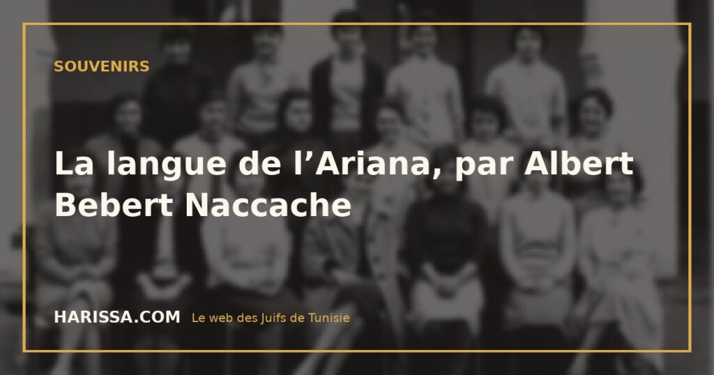 La langue de l’Ariana, par Albert Bebert Naccache