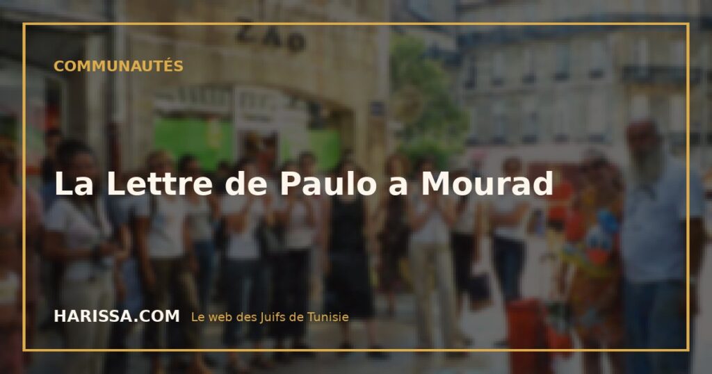 La Lettre de Paulo a Mourad