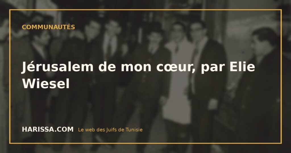 Jérusalem de mon cœur, par Elie Wiesel