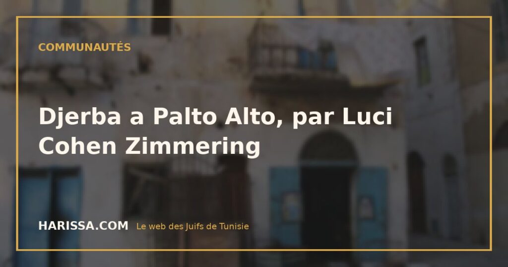 Djerba a Palto Alto, par Luci Cohen Zimmering