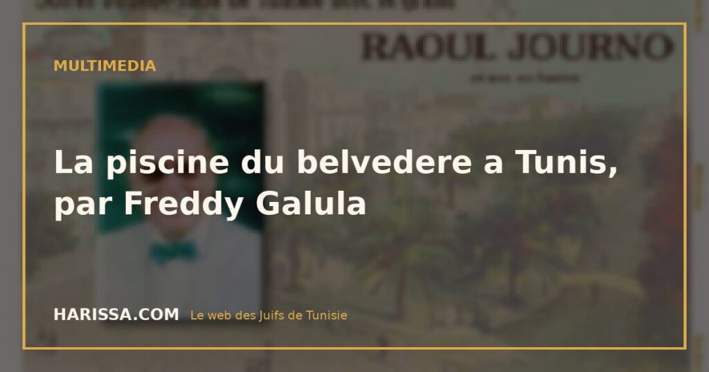 La piscine du belvedere a Tunis, par Freddy Galula