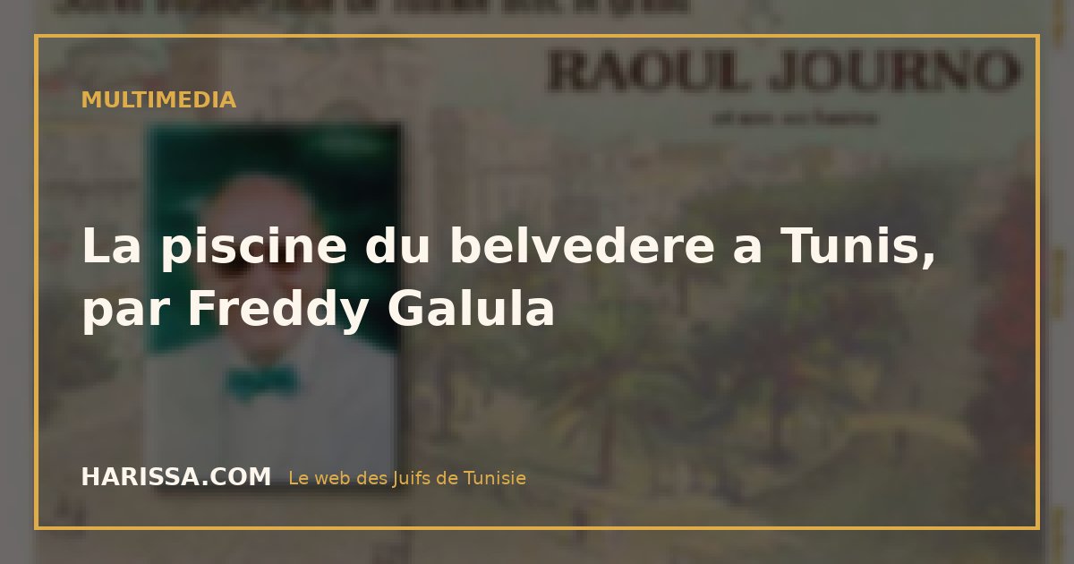 La piscine du belvedere a Tunis, par Freddy Galula
