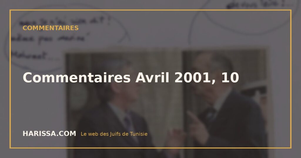 Commentaires Avril 2001, 10