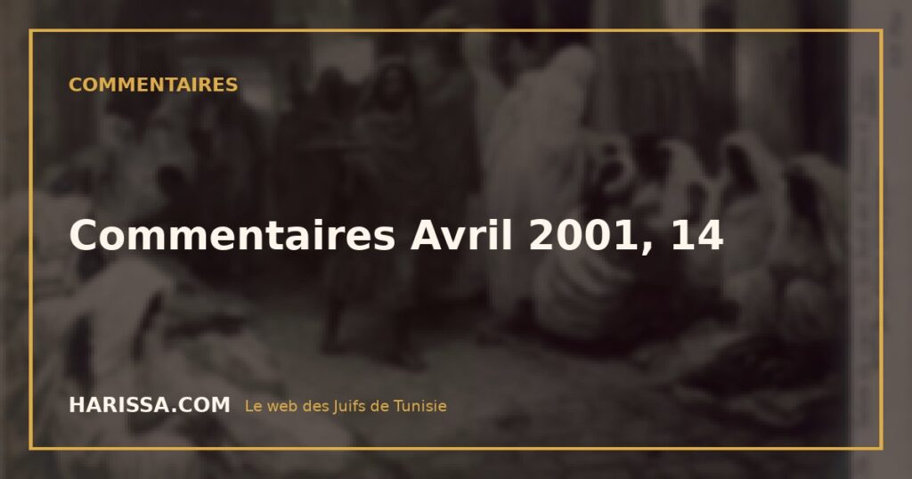 Commentaires Avril 2001, 14