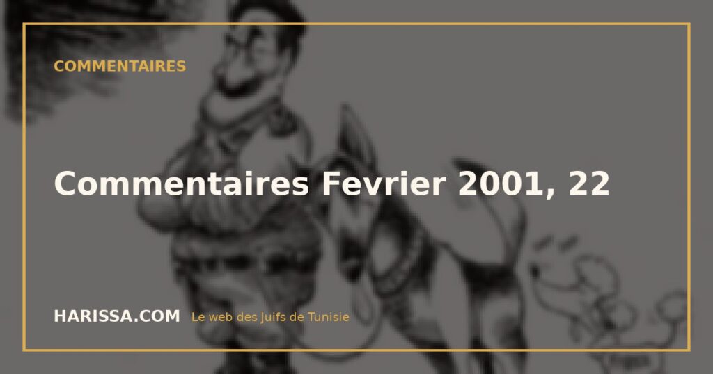 Commentaires Fevrier 2001, 22