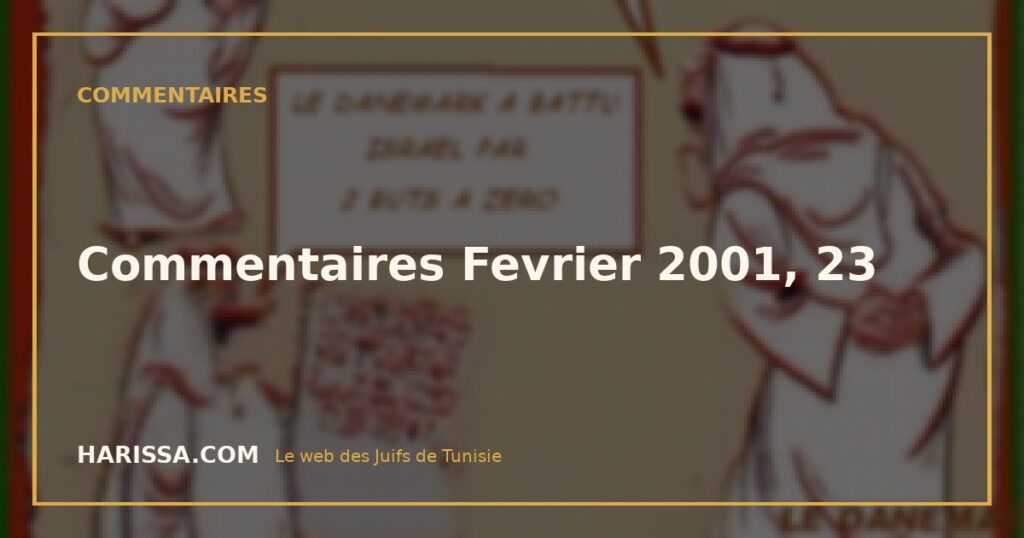 Commentaires Fevrier 2001, 23