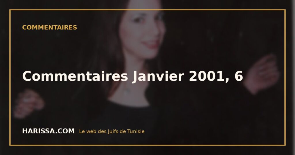 Commentaires Janvier 2001, 6
