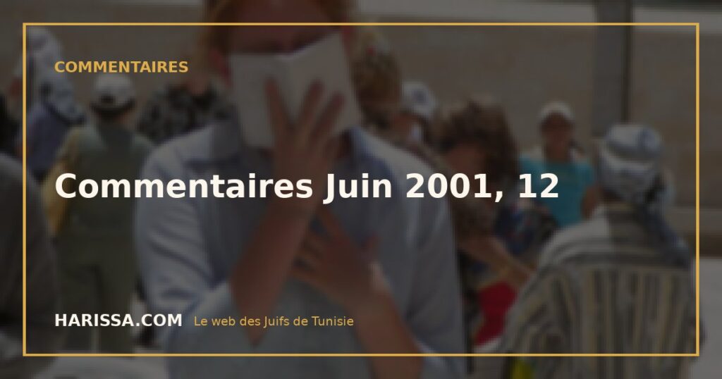 Commentaires Juin 2001, 12