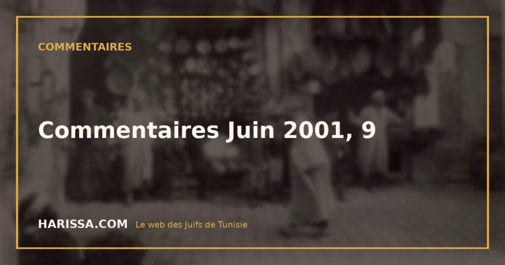 Commentaires Juin 2001, 9