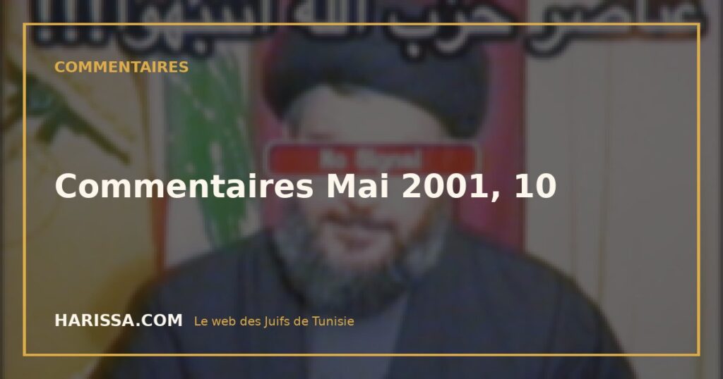 Commentaires Mai 2001, 10