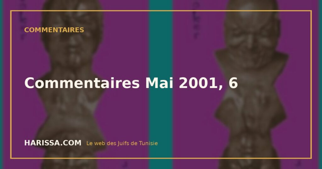 Commentaires Mai 2001, 6