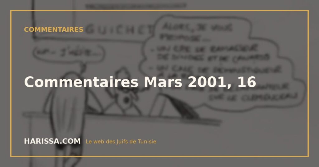 Commentaires Mars 2001, 16