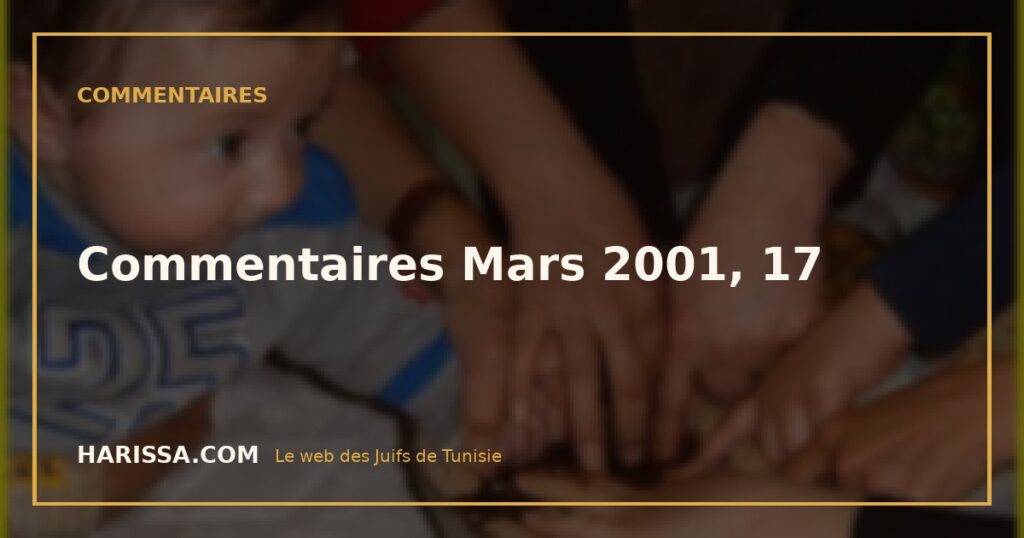 Commentaires Mars 2001, 17