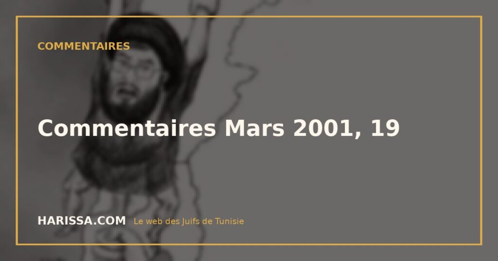 Commentaires Mars 2001, 19