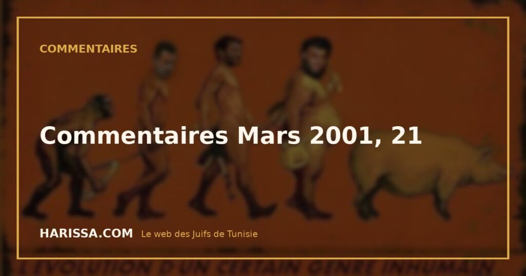 Commentaires Mars 2001, 21