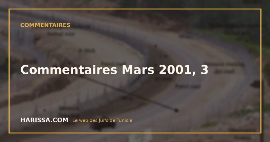 Commentaires Mars 2001, 3