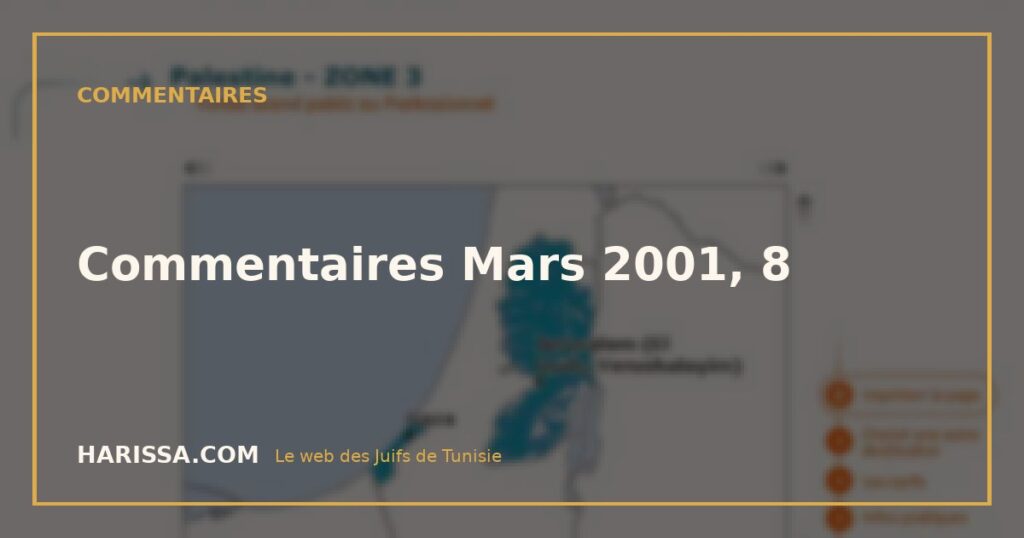 Commentaires Mars 2001, 8