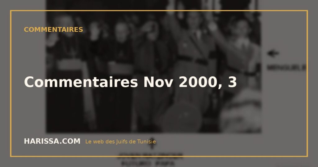 Commentaires Nov 2000, 3