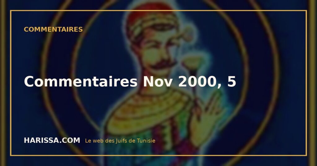 Commentaires Nov 2000, 5