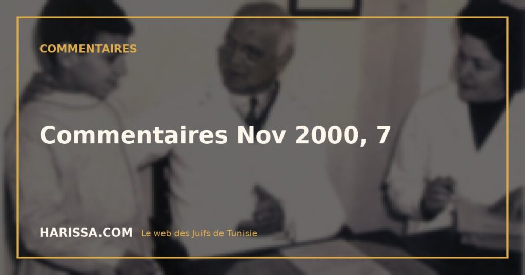 Commentaires Nov 2000, 7